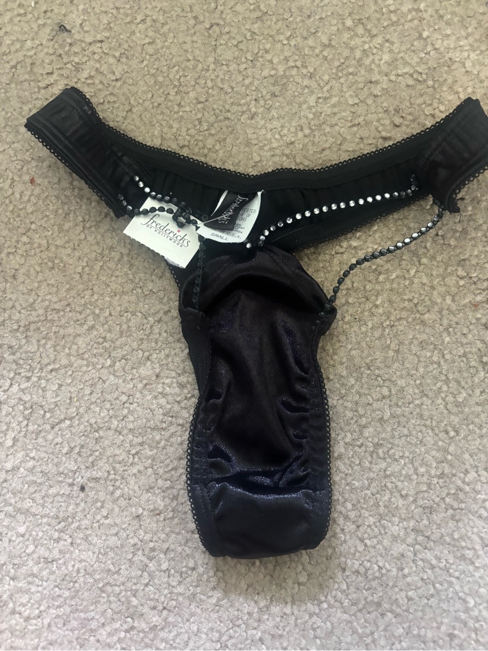 Fredericks of Hollywood Black Thong